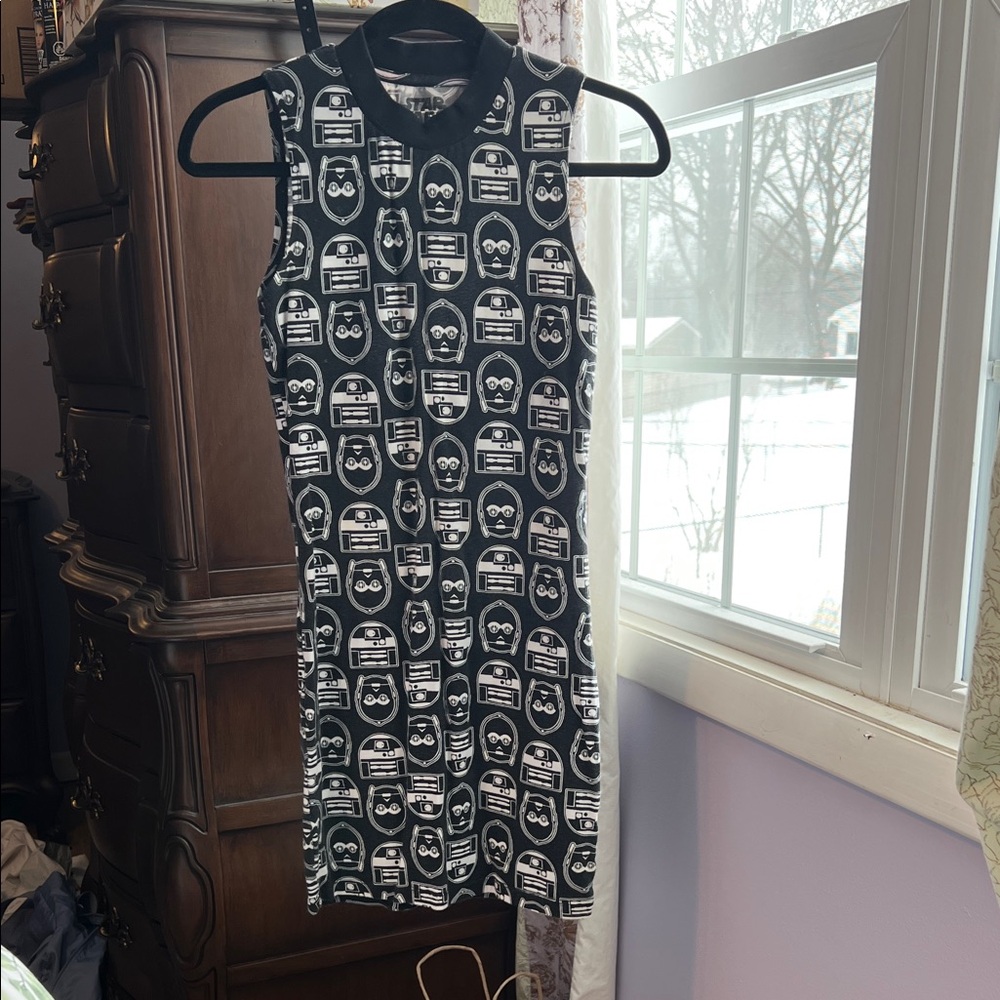 Star Wars Black and White Droid Mini Dress